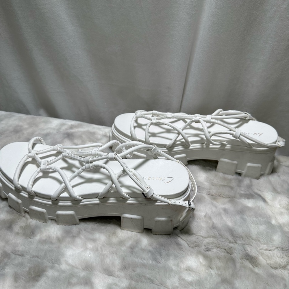 Circus by Sam Edelman Women's Greyson Platform Sandal 10 White - Picture 4 of 6